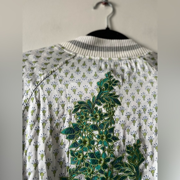 Anthropologie Tiny Edition Bomber Jacket with embroidery design. - Picture 6 of 8